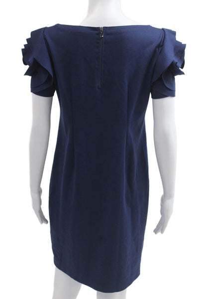 Pietro Brunelli Women Maternity Shift Dress Dark Blue Knee Length Zip Size S