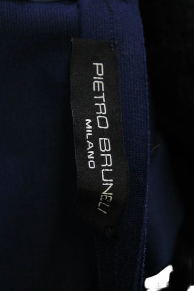 Pietro Brunelli Women Maternity Shift Dress Dark Blue Knee Length Zip Size S
