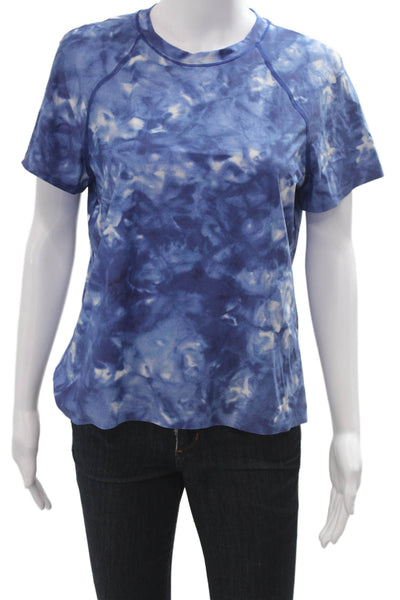 Lululemon Women Basic Blue Crew Neck Short Sleeve T-Shirt Size S