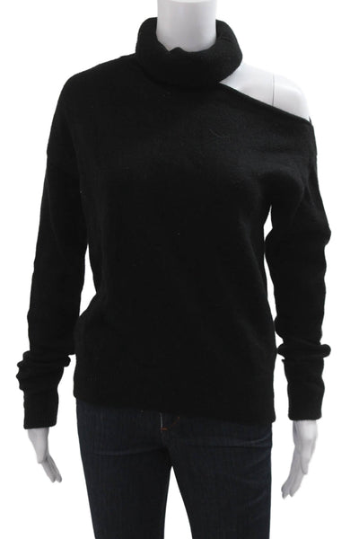 Paige Black Label Womens Black Turtleneck Pullover Sweater Wool Blend Size S