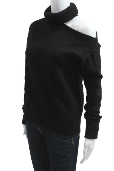 Paige Black Label Womens Black Turtleneck Pullover Sweater Wool Blend Size S