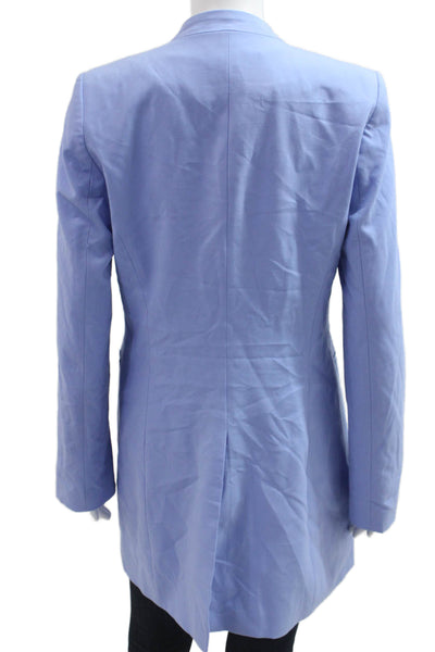 Calvin Klein Womens Designer Light Blue Blazer Long Sleeve Size 6