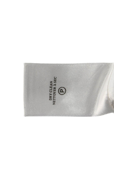 ALC Unisex Bermuda Shorts Beige Linen Cotton Blend Button Size S