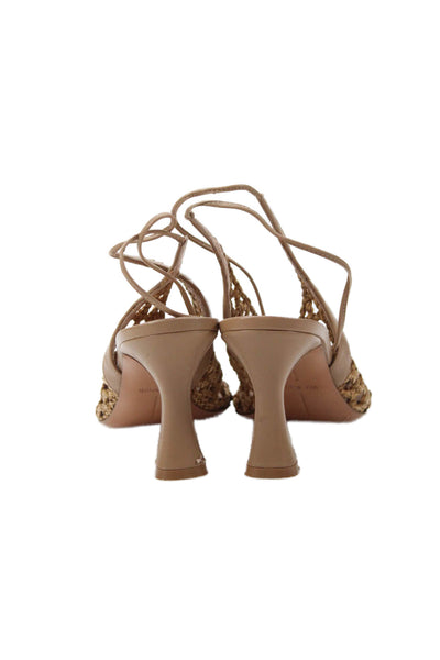 Dolce Vita Womens Lace Up Pointed Toe Slingbacks Pumps Brown Size 9