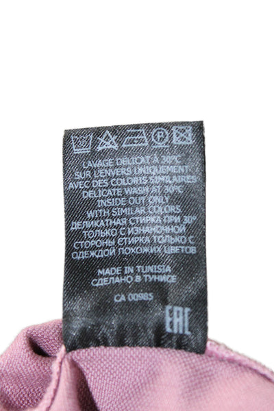 Isabel Marant Etoile Unisex Chino Shorts Purple Cotton Linen Buckle Size 40