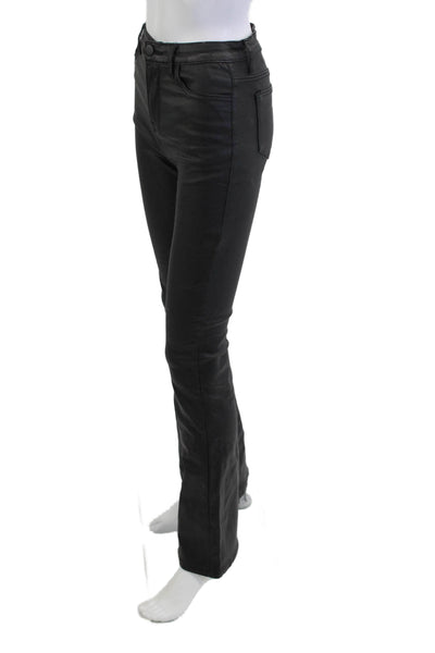 Edikted Women 90s Solid Black Button Pants Polyester Elastane Size S