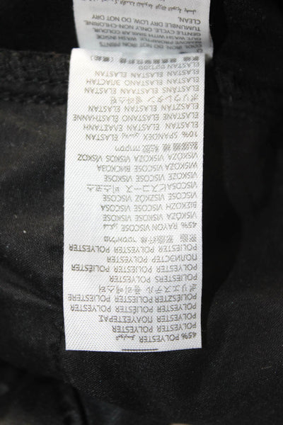 Edikted Women 90s Solid Black Button Pants Polyester Elastane Size S