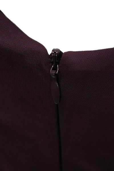 Trina Turk Womens Maxi Sheath Dress Purple Sleeveless Round Neck Size 4