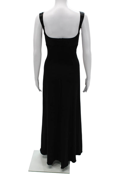 Laundry by Shelli Segal Womens Black Maxi Dress V-Neck Size 6