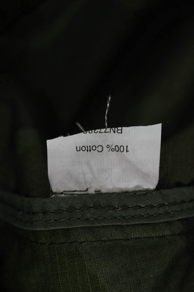 J Crew Mens Military Jacket Green Camouflage Cotton Size L
