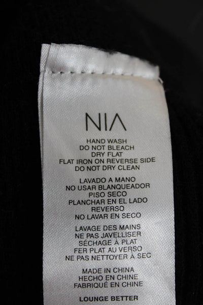 NIA Women Sweatpants Black Viscose Blend Size M