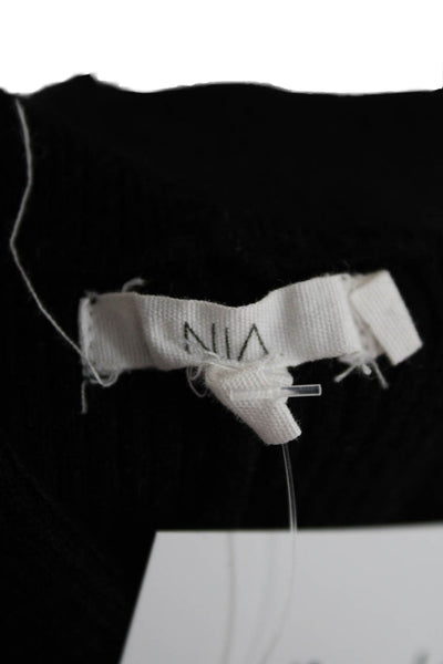 NIA Women Sweatpants Black Viscose Blend Size M