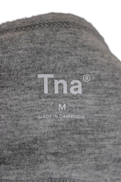 TNA Unisex Biker Sweat Shorts Gray Size M