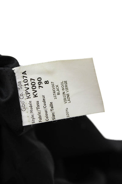 Michael Kors Womens Straight Pencil Skirt Black Virgin Wool Knee Length Size 8