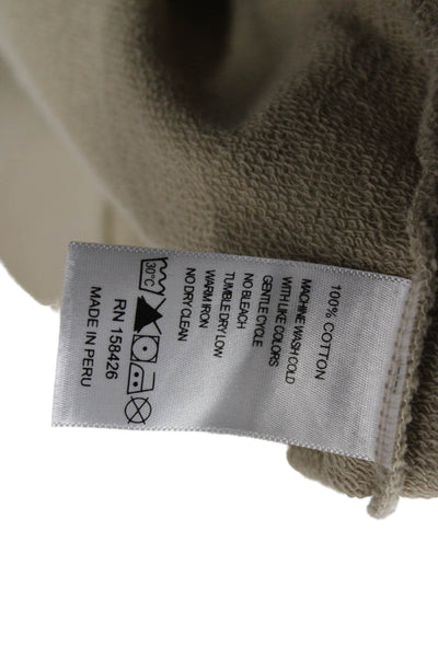 Leallo Womens Basic Beige T-Shirt 100% Cotton Crew Neck Size M