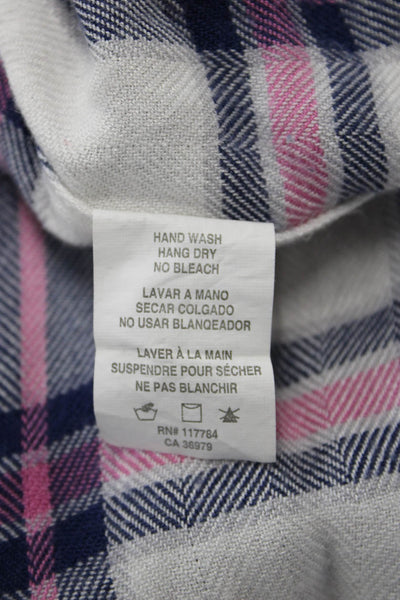 Rails Women Plaid Collared Button-Up Rayon Long Sleeve Top Petite Size S