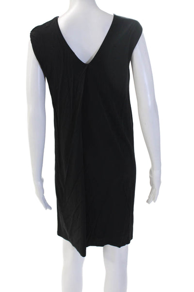 Helmut Lang Womens Shift Dress Black Sleeveless Crew Neck 92% Viscose Size P2XL