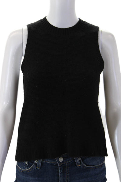 360 Cashmere Women Black Sleeveless Crew Neck Tank Size S