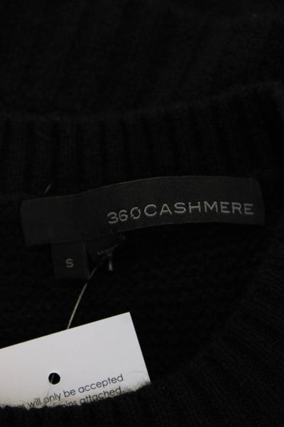 360 Cashmere Women Black Sleeveless Crew Neck Tank Size S
