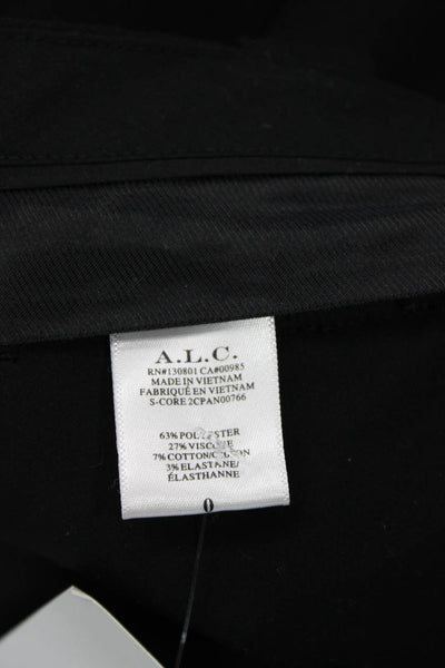 A.L.C. Unisex Black Dress Pants Button Closure Size 0