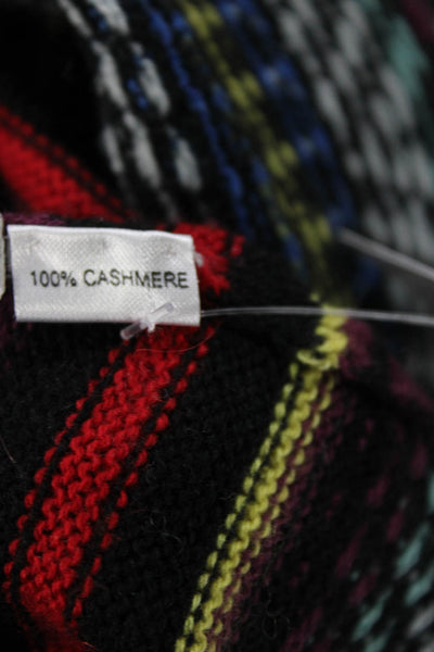 Parker Blue Unisex Black Cashmere Aztec Geometric Pullover Sweater Size S