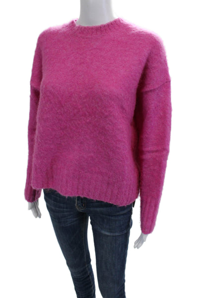 Helmut Lang Unisex Pink Wool Alpaca Blend Crewneck Pullover Long Sleeve Size XS