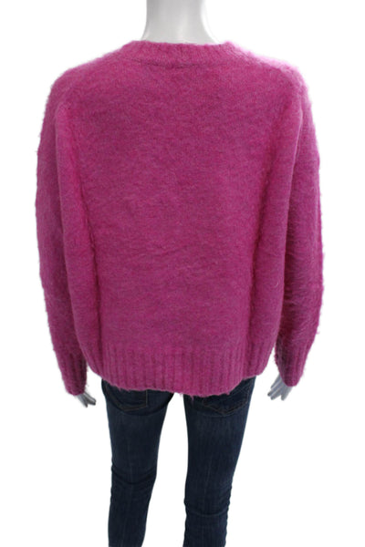 Helmut Lang Unisex Pink Wool Alpaca Blend Crewneck Pullover Long Sleeve Size XS