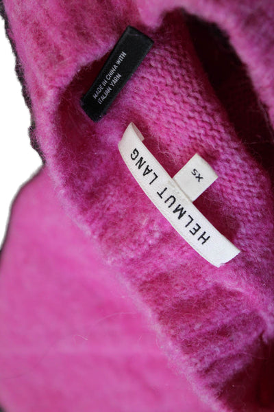 Helmut Lang Unisex Pink Wool Alpaca Blend Crewneck Pullover Long Sleeve Size XS
