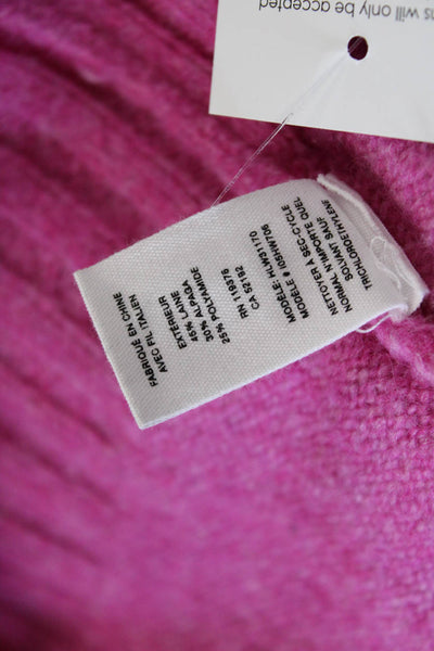 Helmut Lang Unisex Pink Wool Alpaca Blend Crewneck Pullover Long Sleeve Size XS
