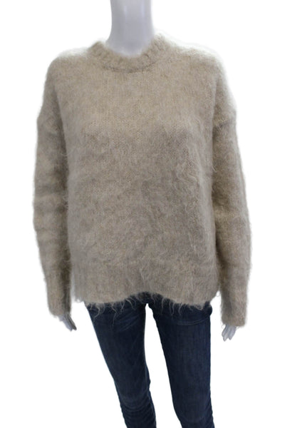 Helmut Lang Unisex Beige Mohair Pullover Sweater Size XS