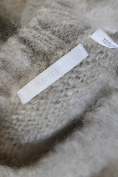 Helmut Lang Unisex Beige Mohair Pullover Sweater Size XS