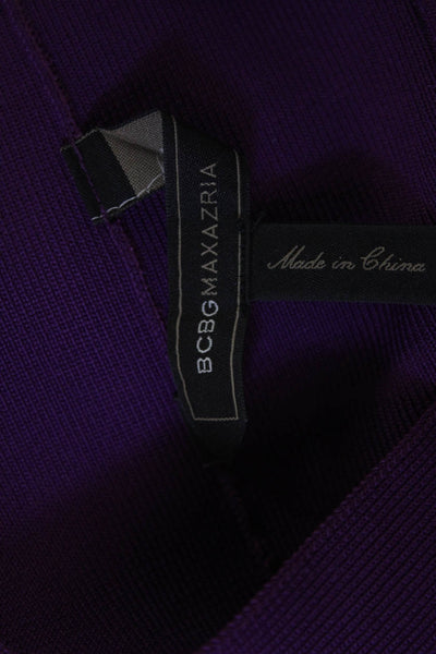 BCBG Max Azria Womens Bandage Pencil Midi Skirt Purple Size S