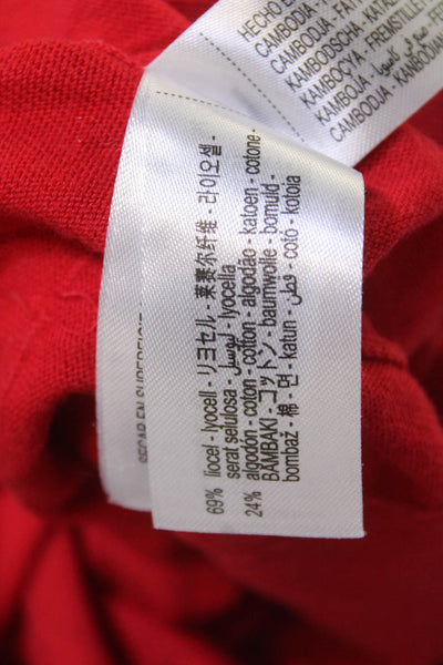 Zara Womens Cardigan Sweater Red Button Long Sleeve Size M