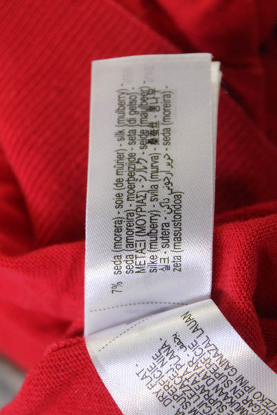 Zara Womens Cardigan Sweater Red Button Long Sleeve Size M