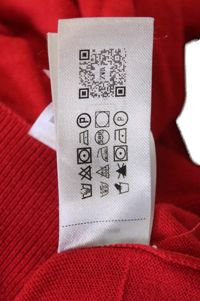 Zara Womens Cardigan Sweater Red Button Long Sleeve Size M