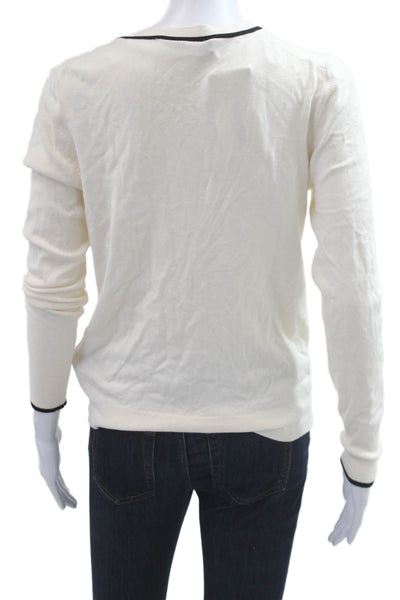 Zara Womens Beige V-Neck Button Cardigan Sweater Long Sleeve Size M