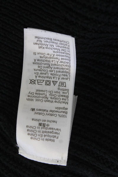 J Crew Unisex Cardigan Black Cotton V Neck Button Long Sleeve Size S