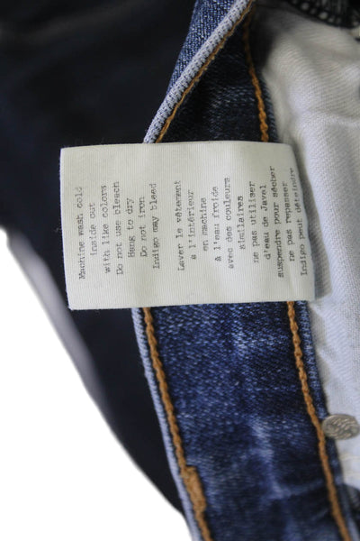 Rag & Bone Jean Women Dark Blue Cropped Flared Jeans Size 24