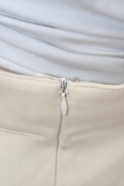 Escada Women Beige Straight Pencil Skirt 100% Wool Knee Length Size 34