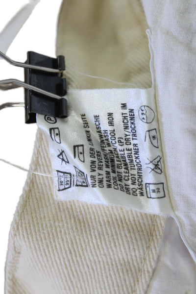 Escada Womens Beige Cotton Straight Pencil Skirt Size 38