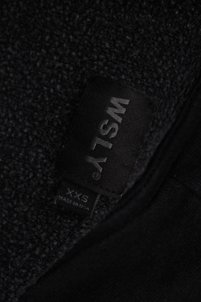 WSLY Womens Long Sleeves Hooded Sweat Suit Black Size Extra Extra Small