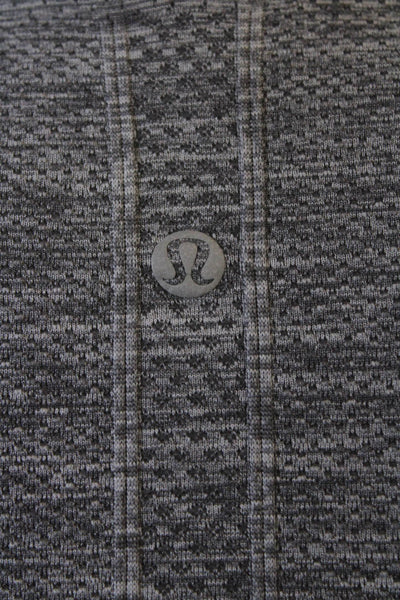 Lululemon Womens Basic Gray Nylon Crew Neck Long Sleeve Top Size 4