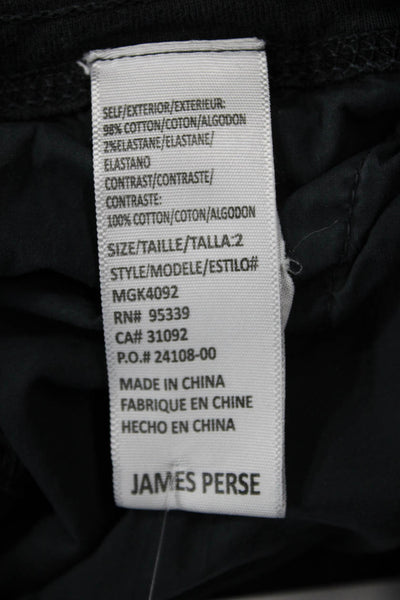 Standard James Perse Mens Cargo Drawstring Black Shorts Size S
