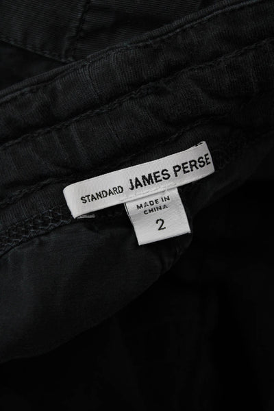 Standard James Perse Mens Cargo Drawstring Black Shorts Size S