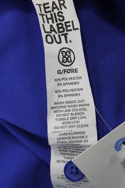 G/Fore Mens Short Sleeves Polo Shirt Blue Purple Size Medium