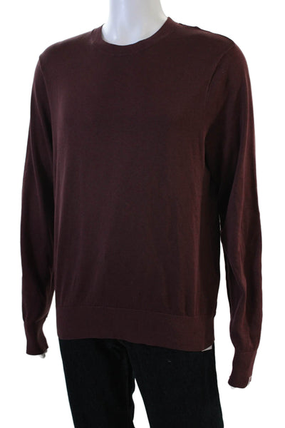 Rag & Bone Mens Brown Cotton Crew Neck Pullover Sweater Long Sleeve Size M