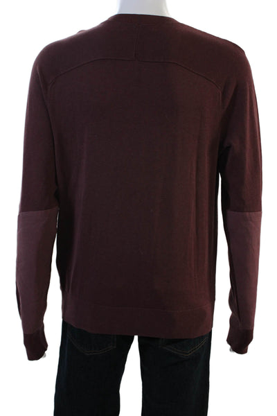 Rag & Bone Mens Brown Cotton Crew Neck Pullover Sweater Long Sleeve Size M