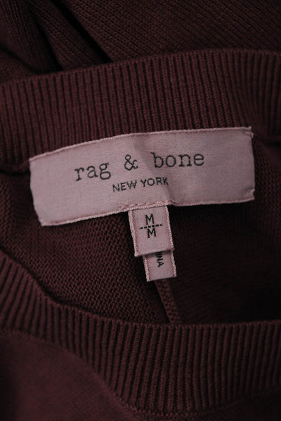 Rag & Bone Mens Brown Cotton Crew Neck Pullover Sweater Long Sleeve Size M