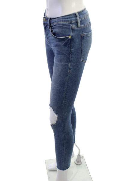 Frame Womens Ankle Skinny Jeans Blue High Rise Size 26