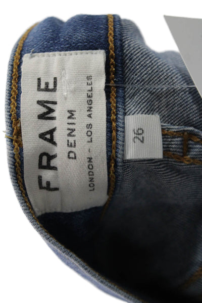 Frame Womens Ankle Skinny Jeans Blue High Rise Size 26